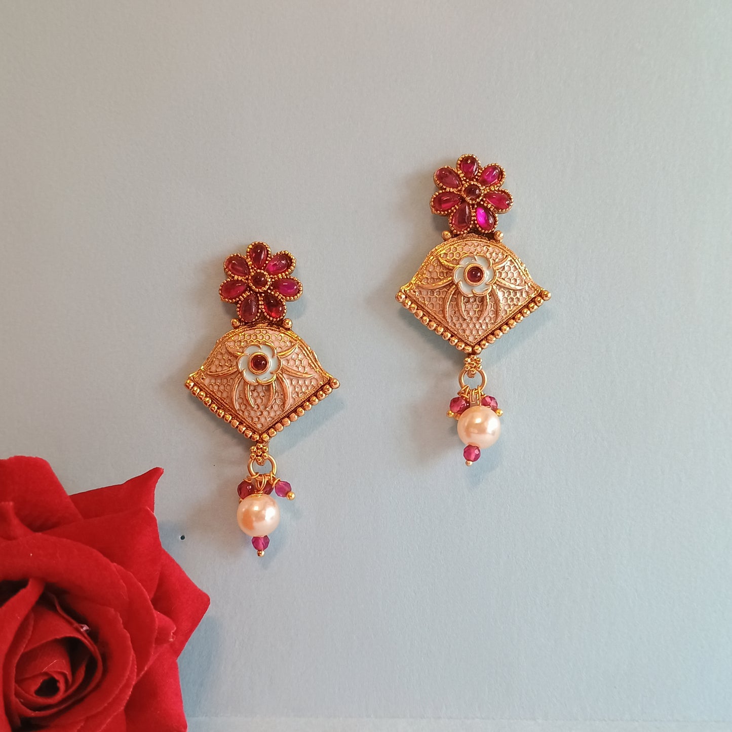 Gold Plated Pink Rajwadi Set