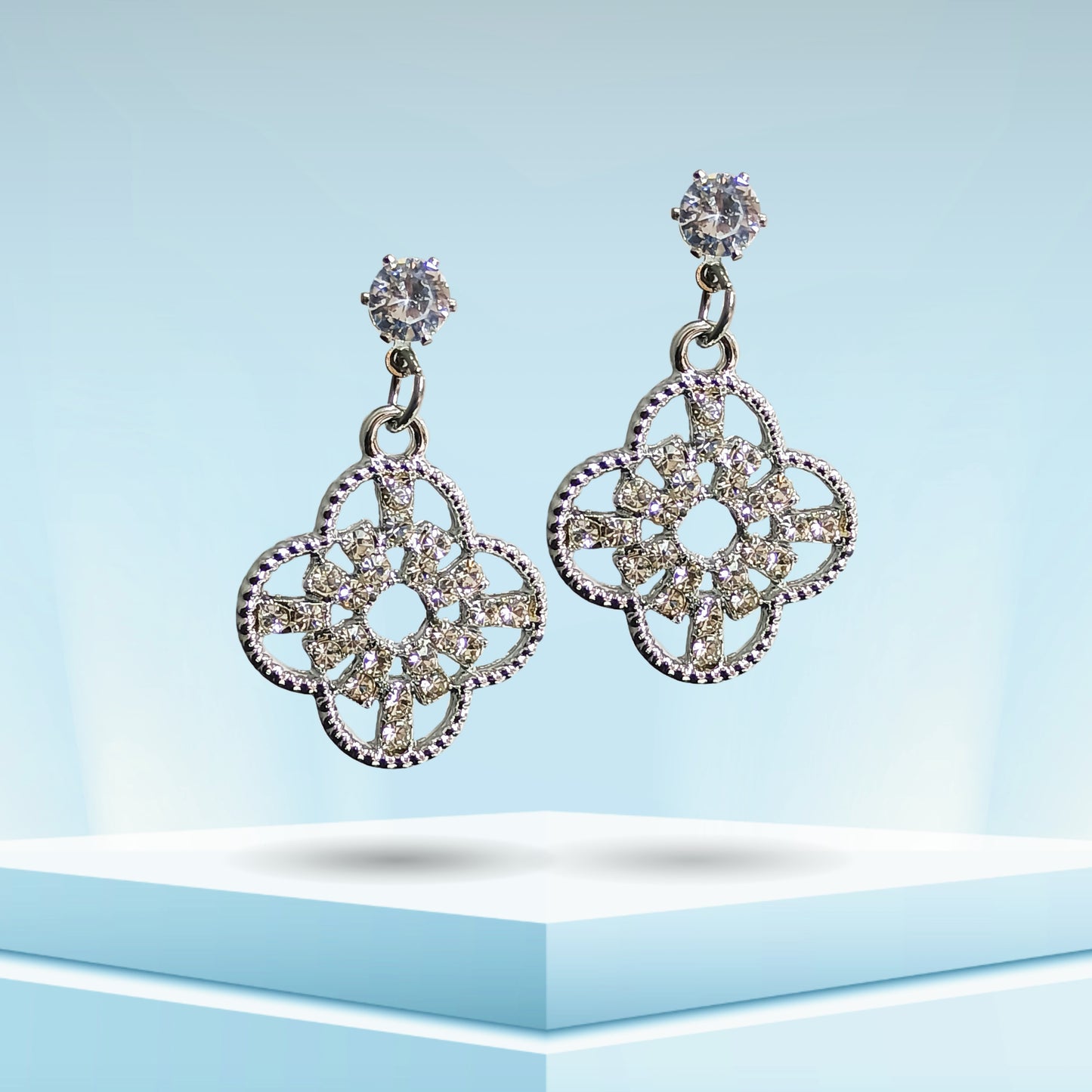 AD Silver Plated Earrings