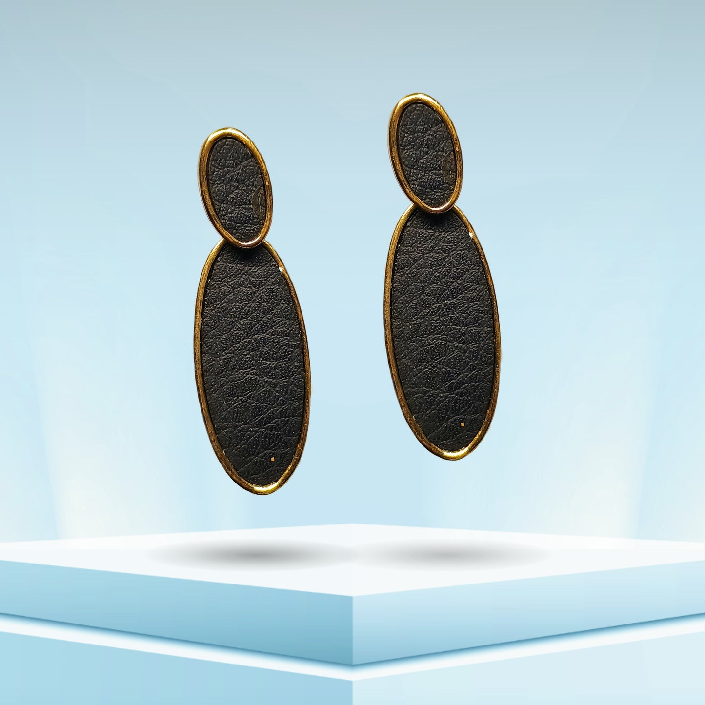 Black Gold Plated Earrings