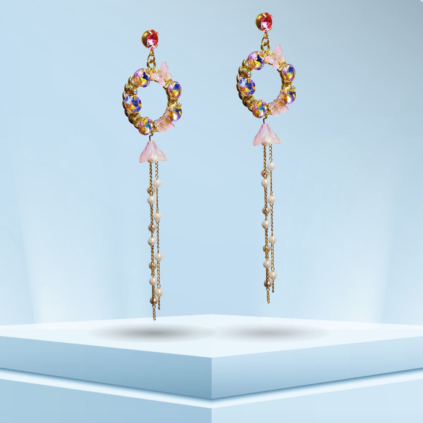 Swarovski Crystal Long Earrings