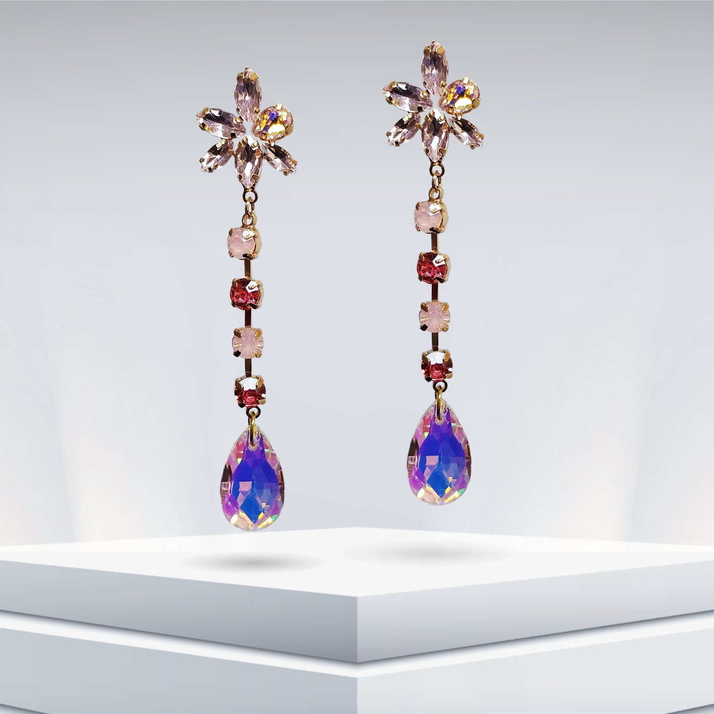 Swarovski Crystal Long Earrings