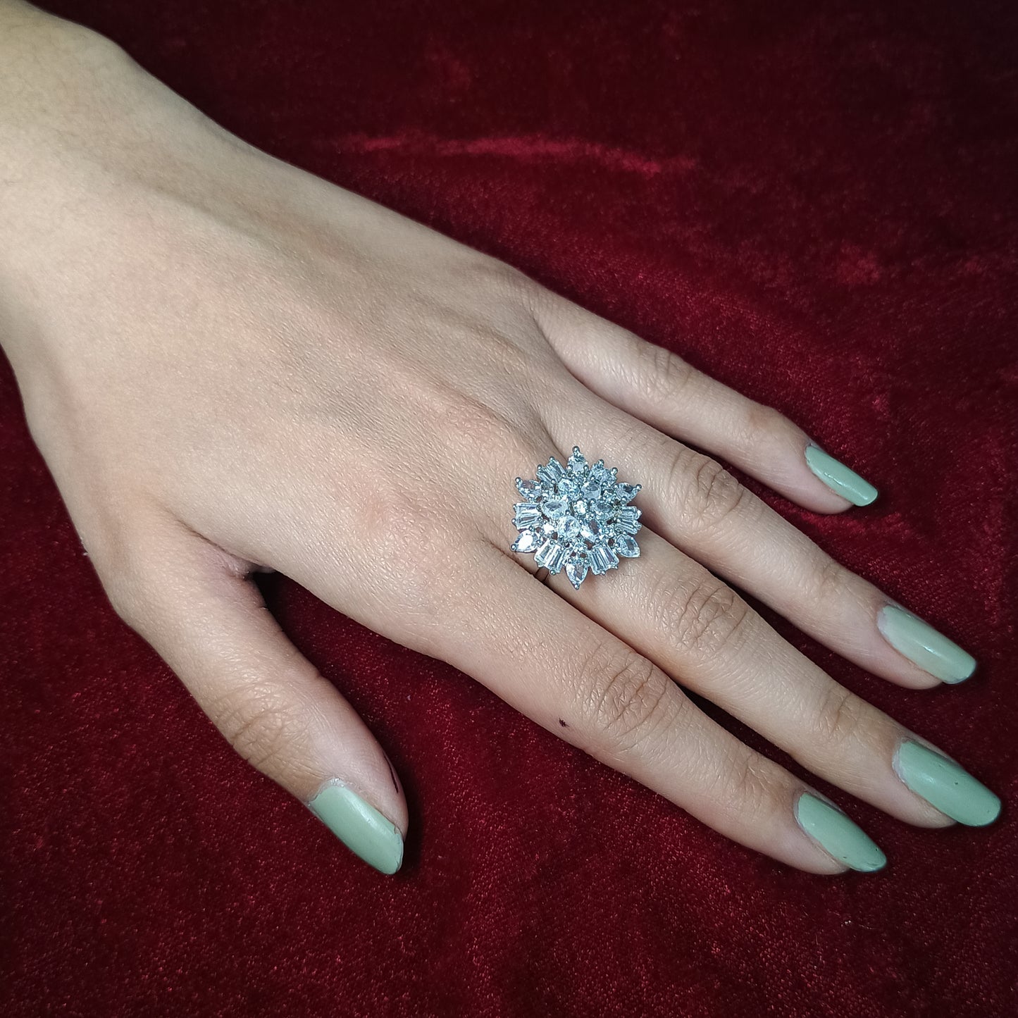 AD Silver Plated Ring