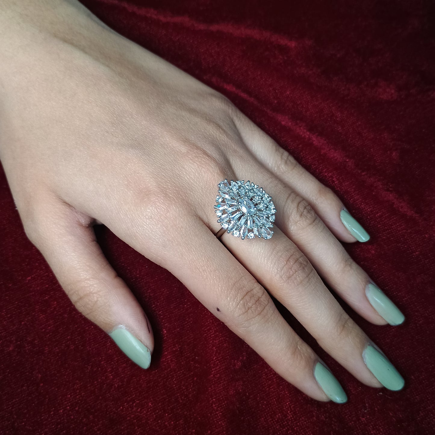 AD Silver Plated Ring