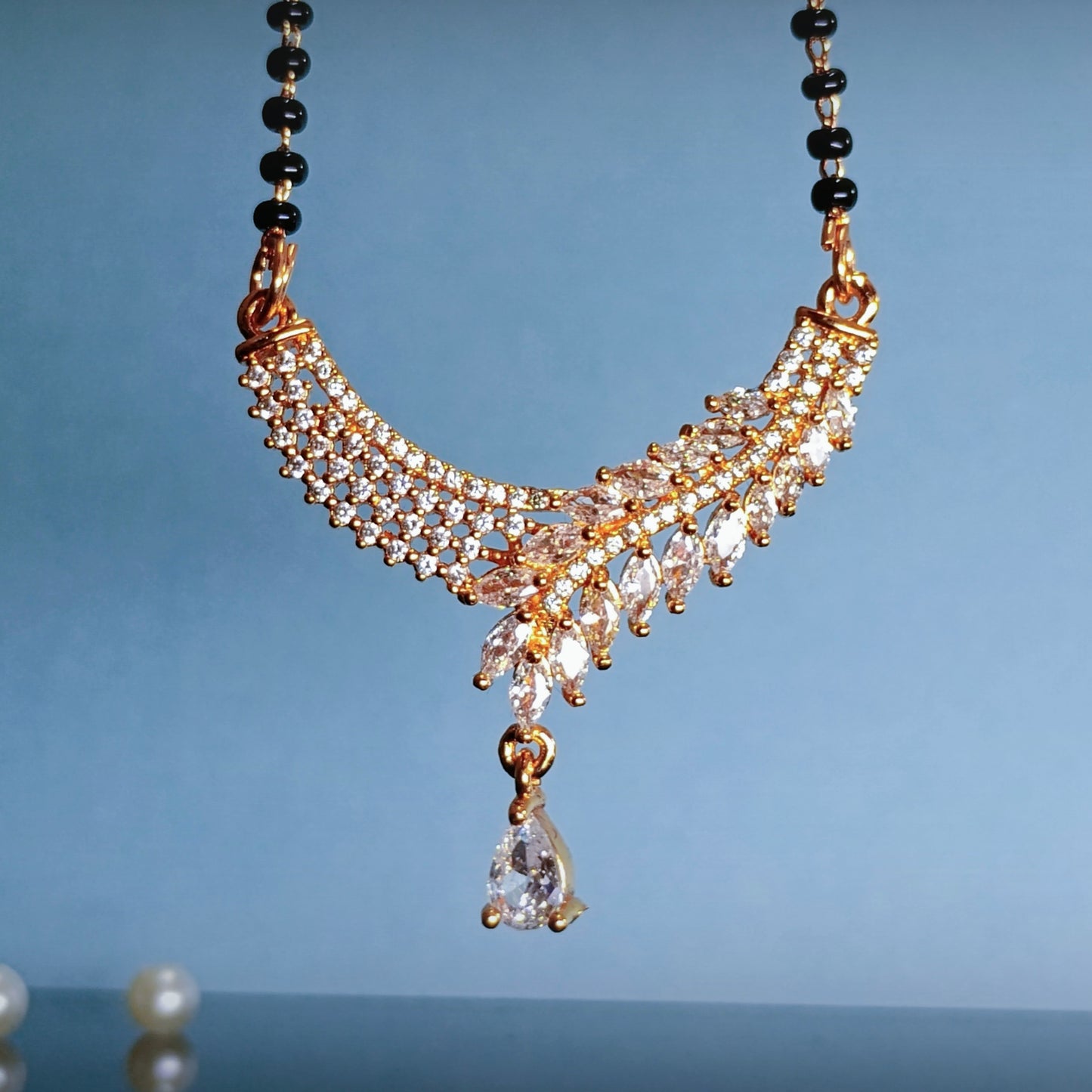 Gold Plated American Diamond Mangalsutra