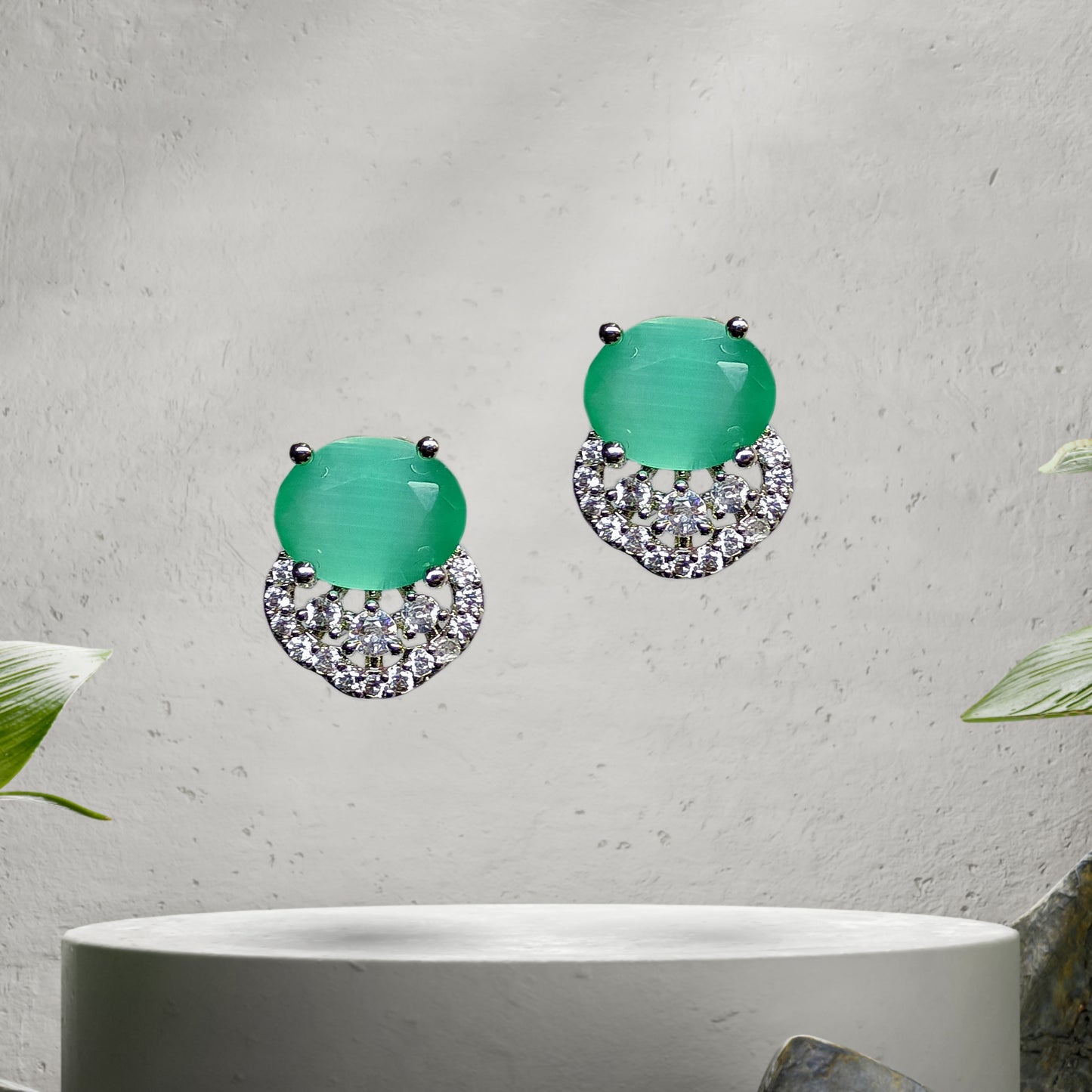 Silver Plated Crystal Studs