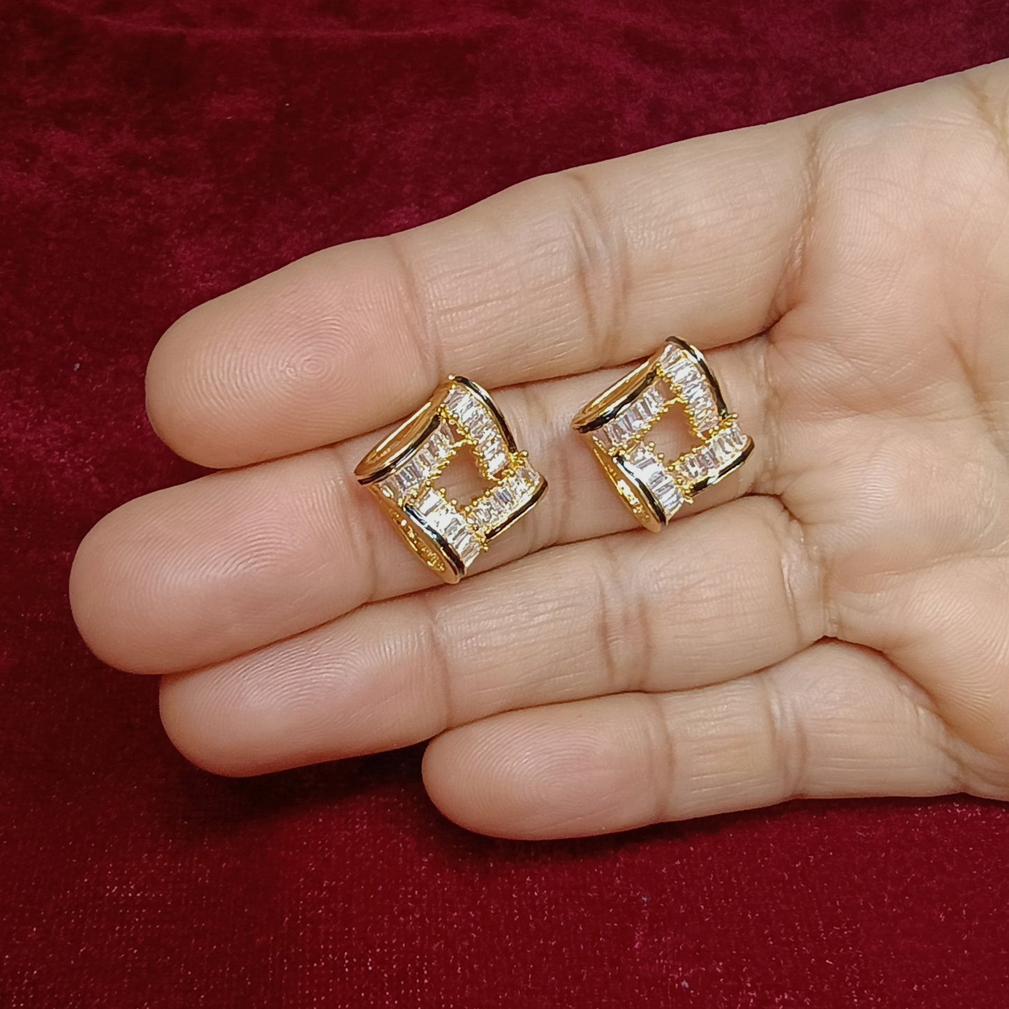 Gold Plated Square Studs