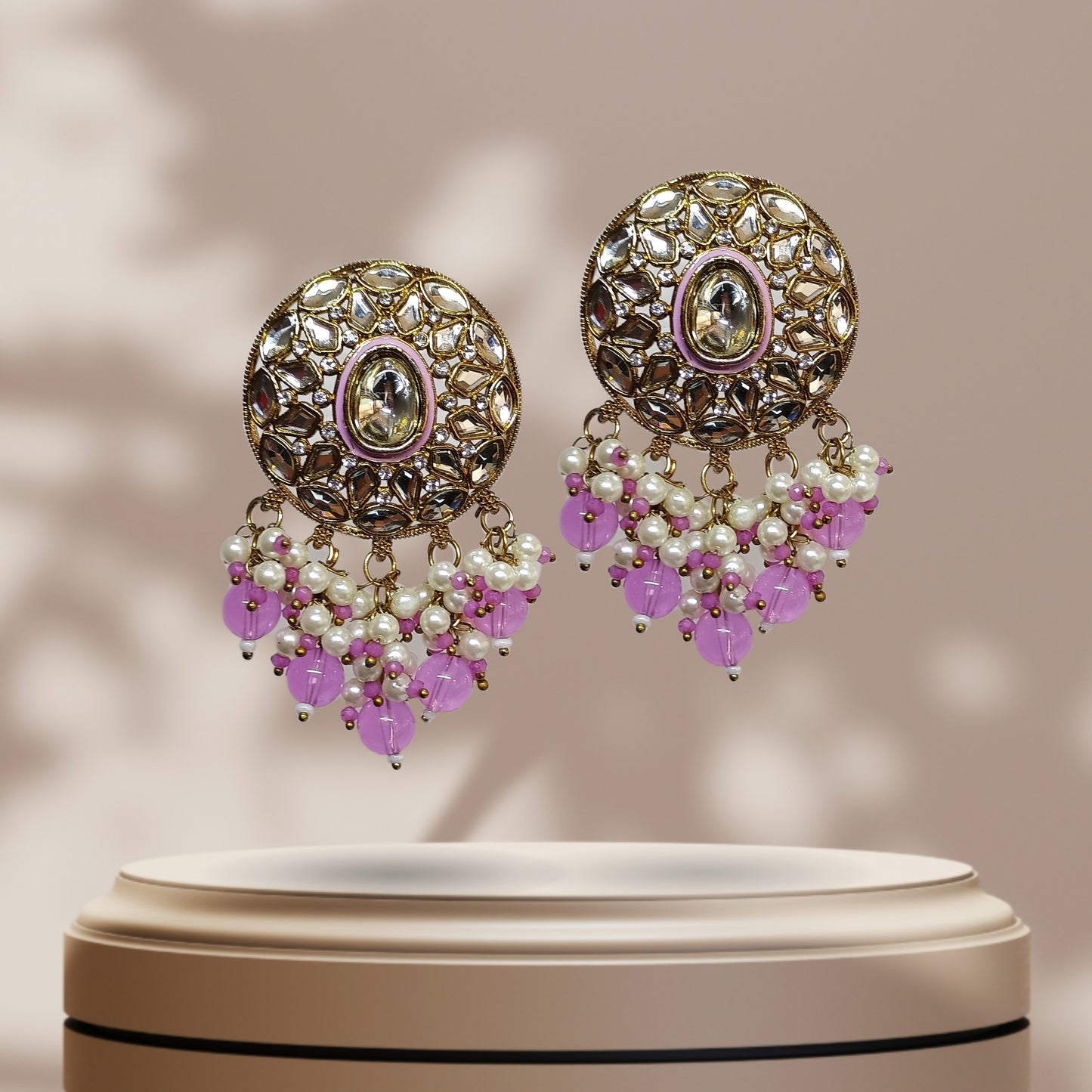 Gold Plated Kundan Traditional Earrings