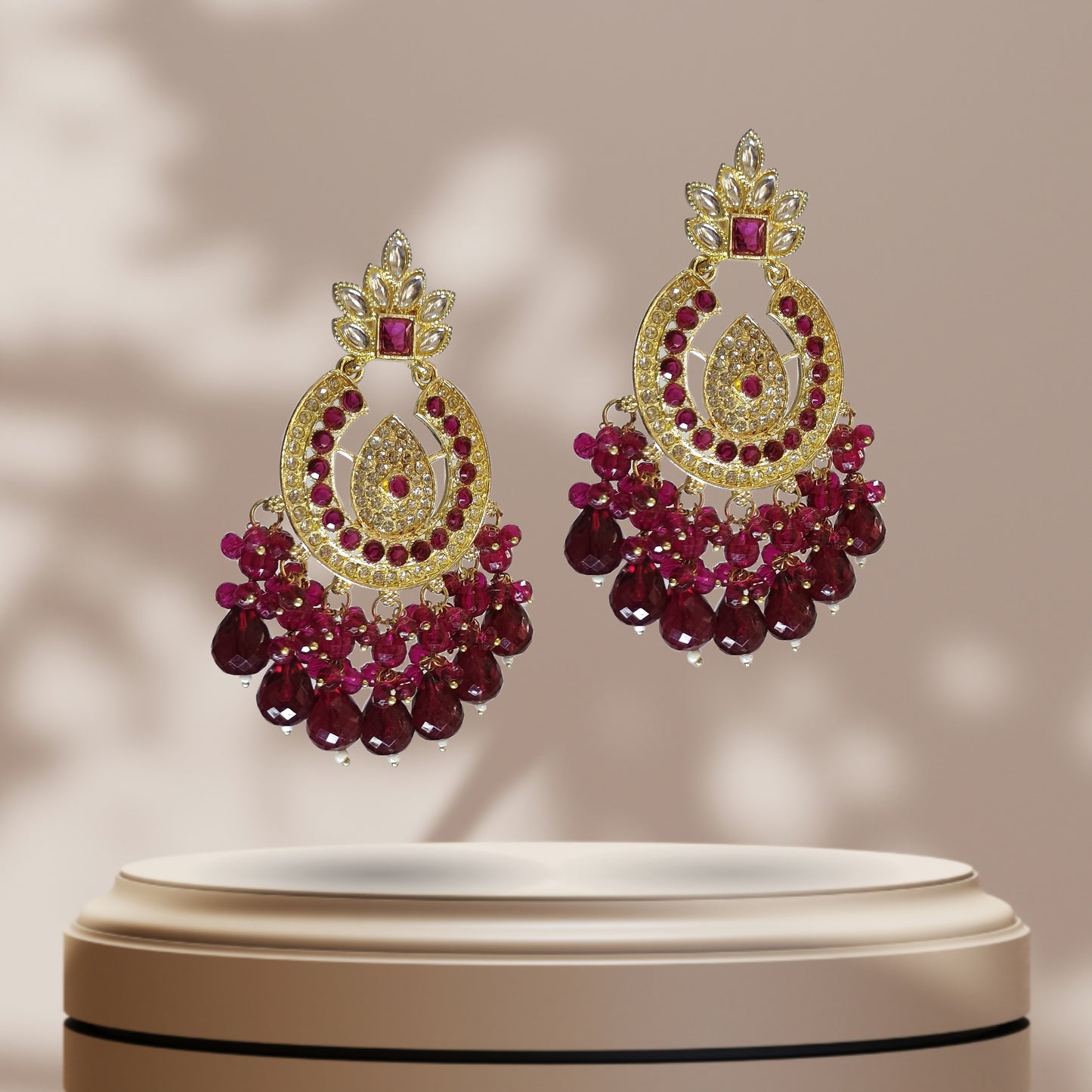 Gold Plated Kundan Traditional Earrings