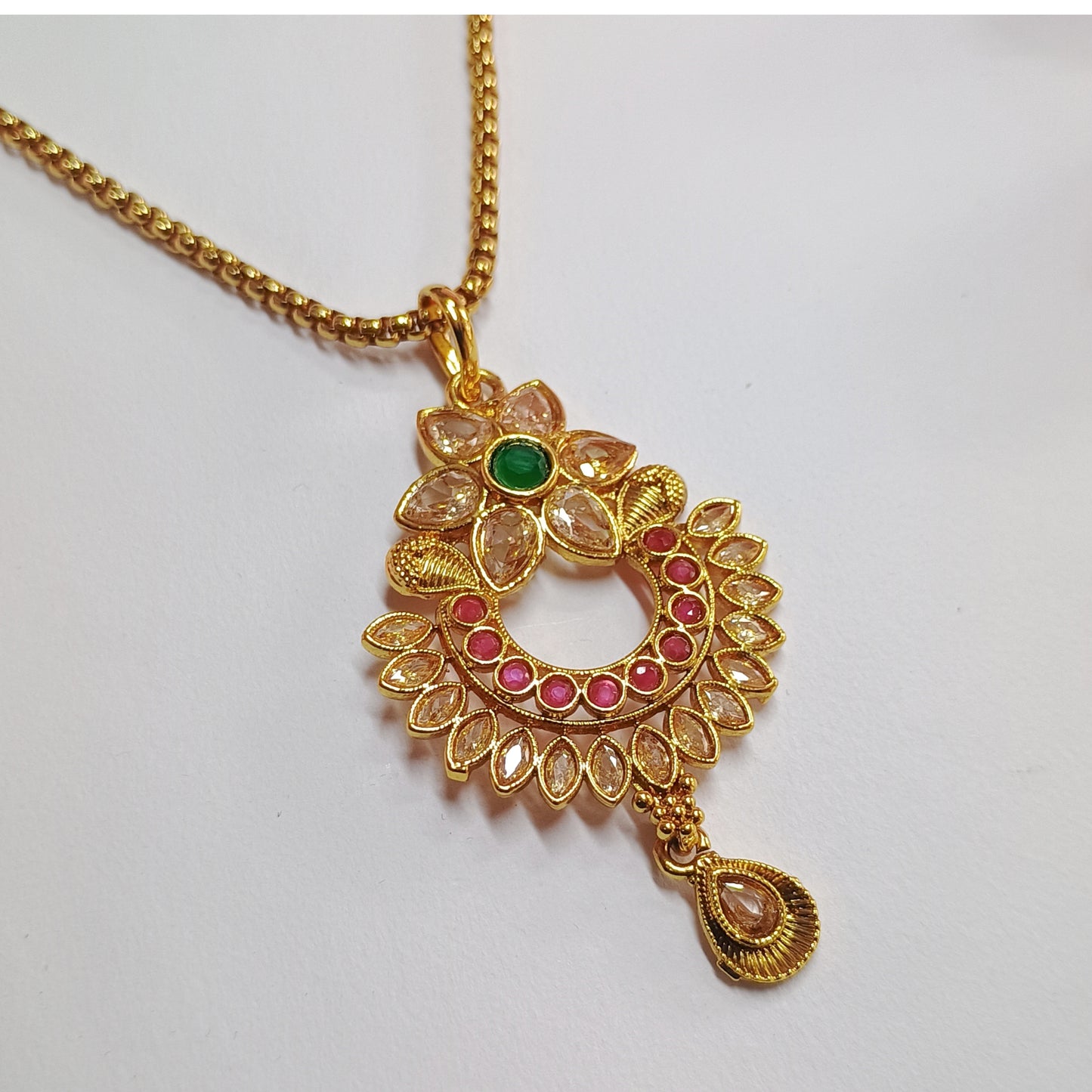 Gold Plated Pendent with Earrings