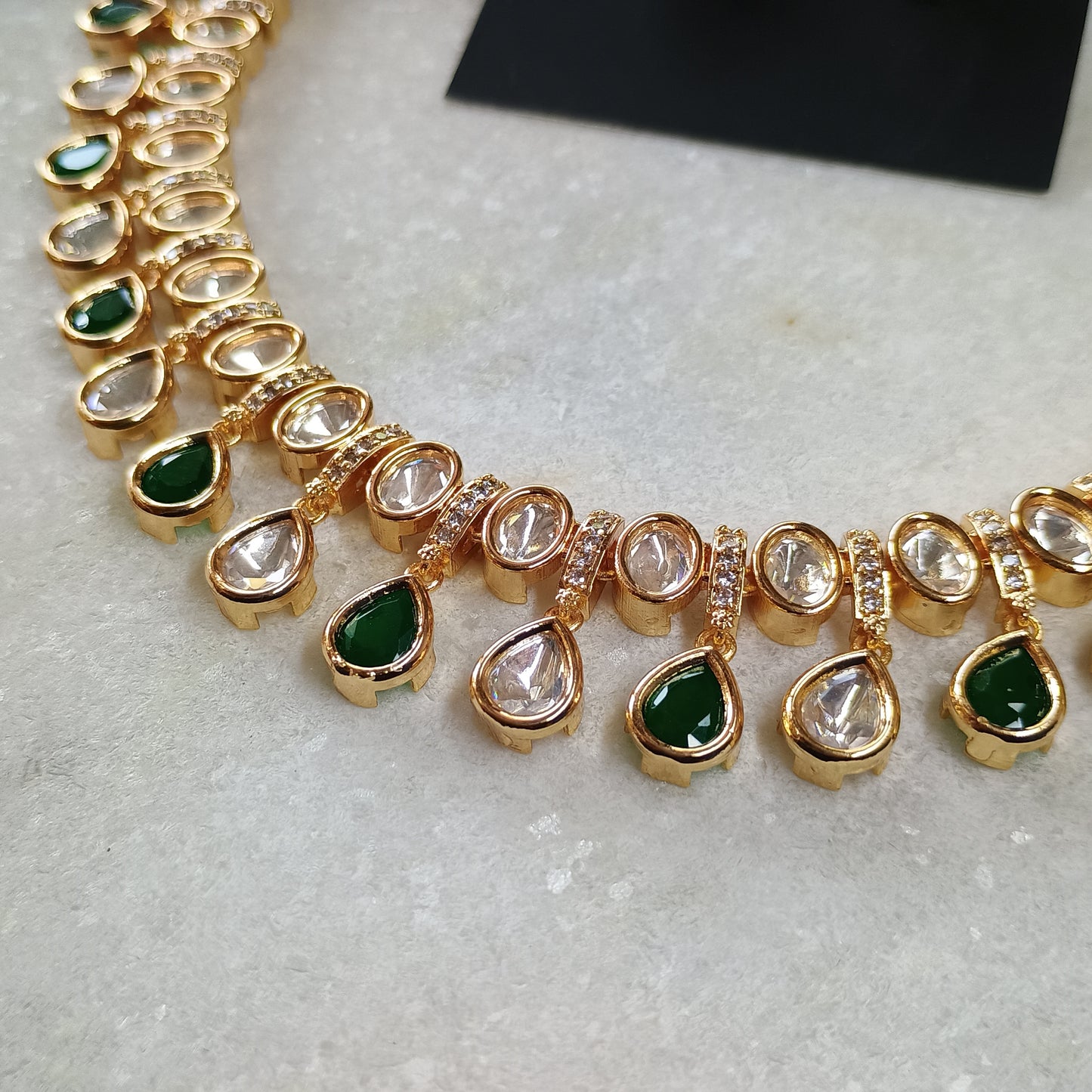 Green Kundan Set