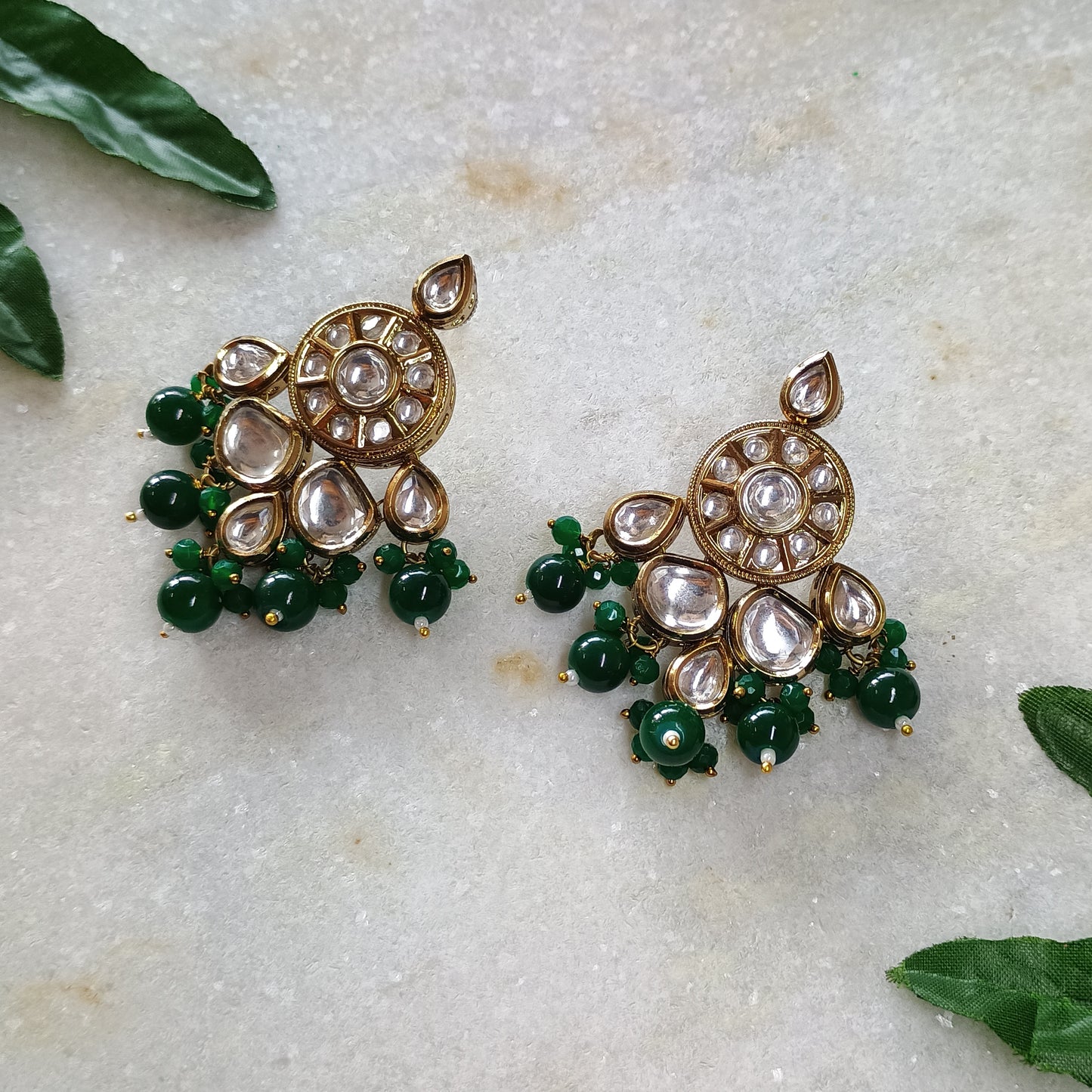 Green Kundan Set