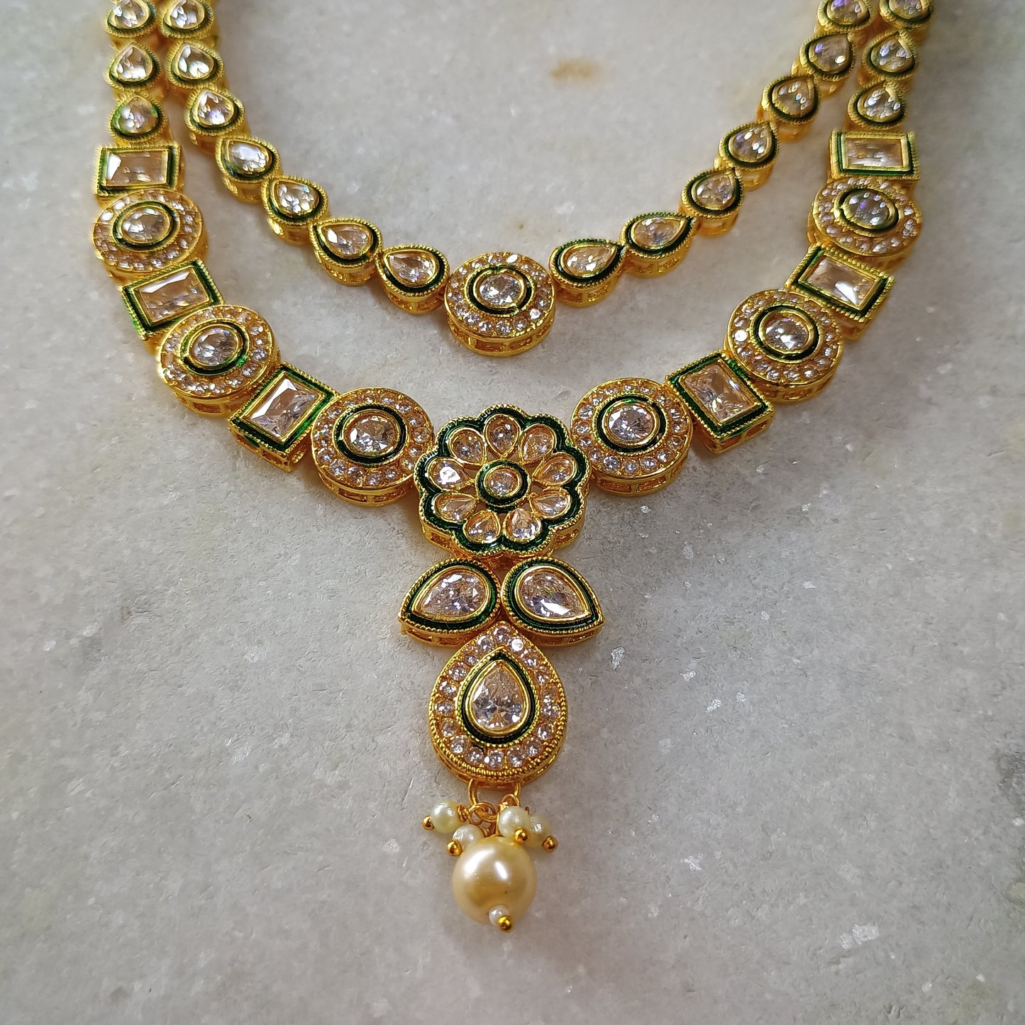 Gold Plated Kundan Set