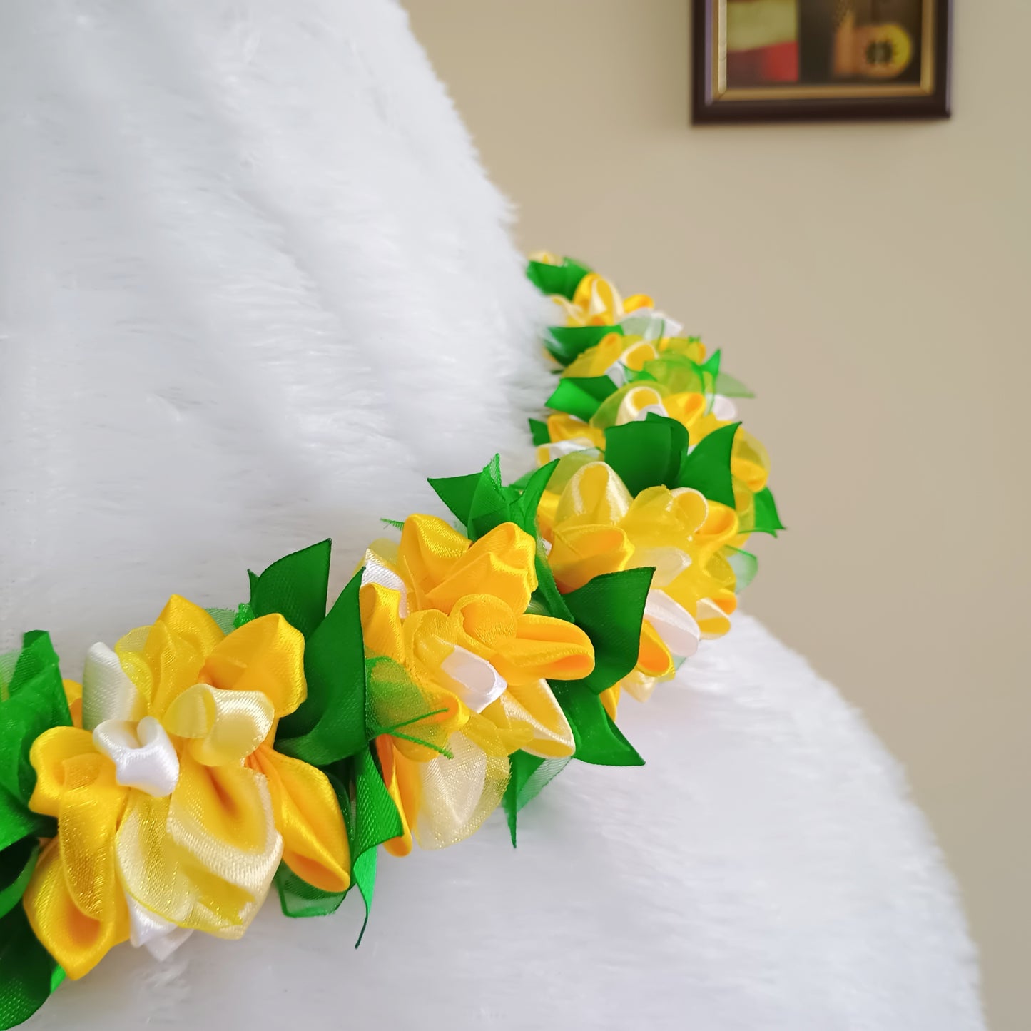 Yellow Handmade Ribbon Garland