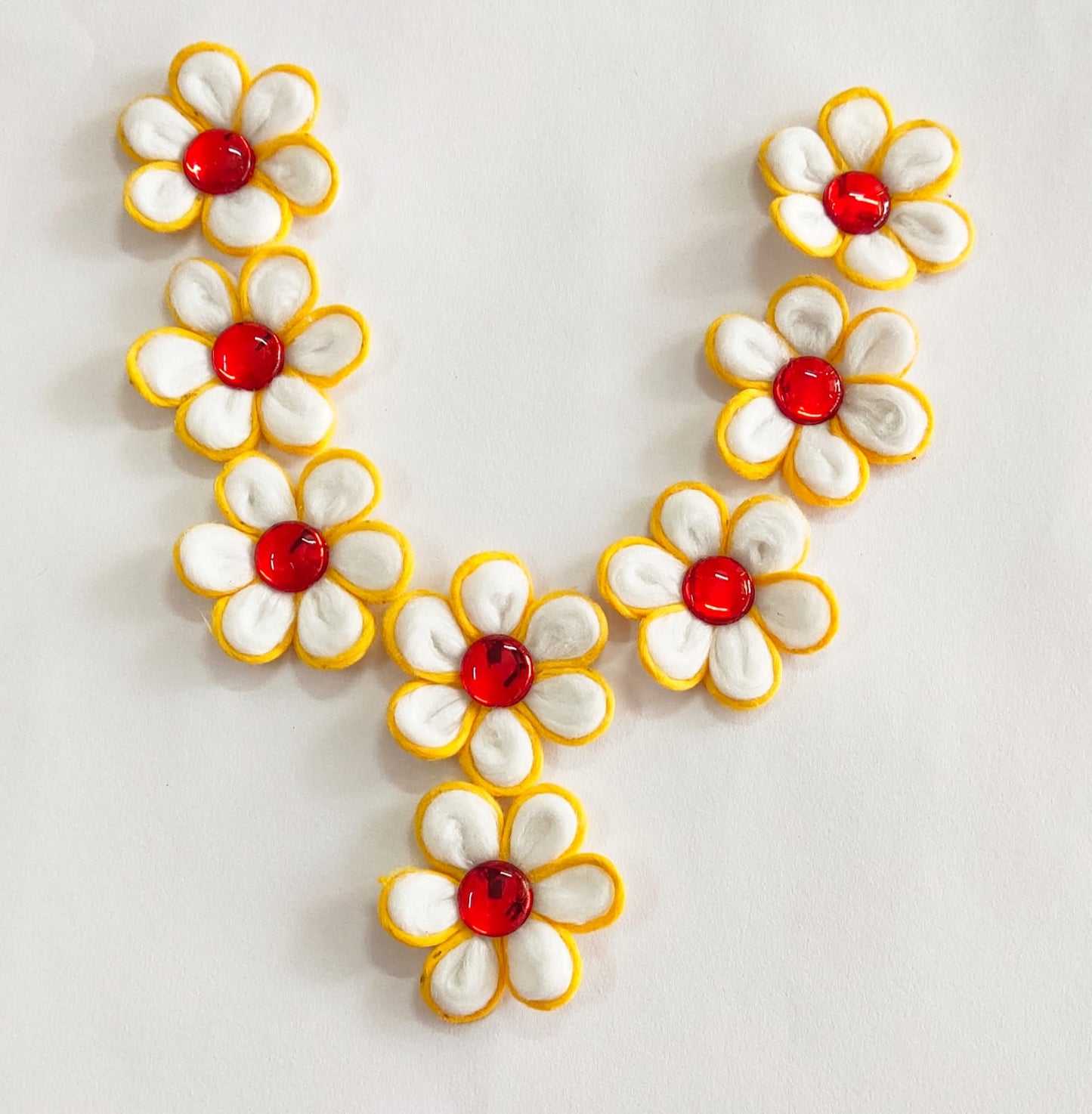 Red Stone Handmade Cotton Garland