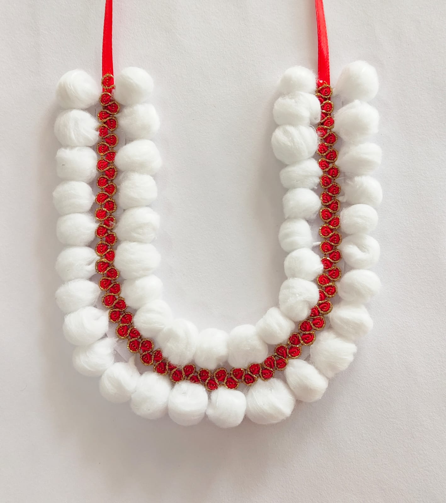 Red Lace Handmade Cotton Garland