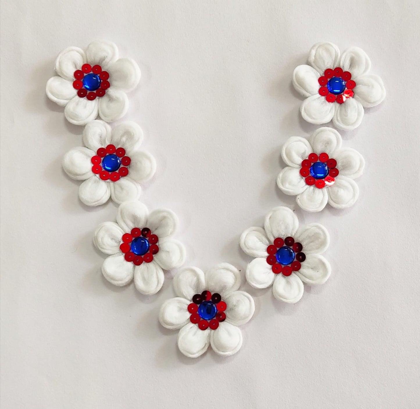 Blue Stone Handmade Cotton Garland