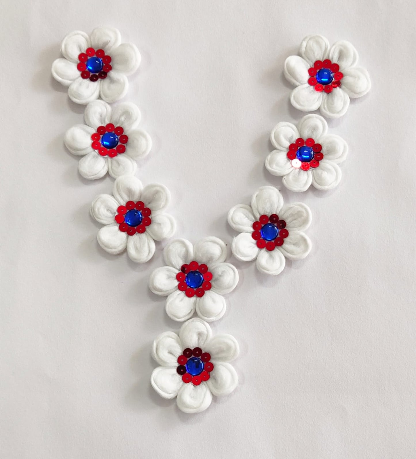 Blue Stone Handmade Cotton Garland