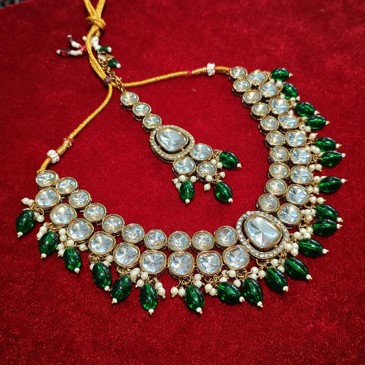Kundan Gold Plated MaangTika Jewellery Set