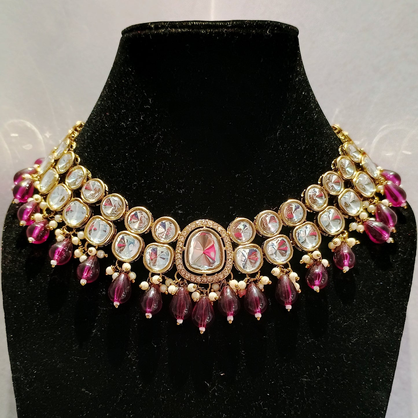 Kundan Gold Plated MaangTika Jewellery Set