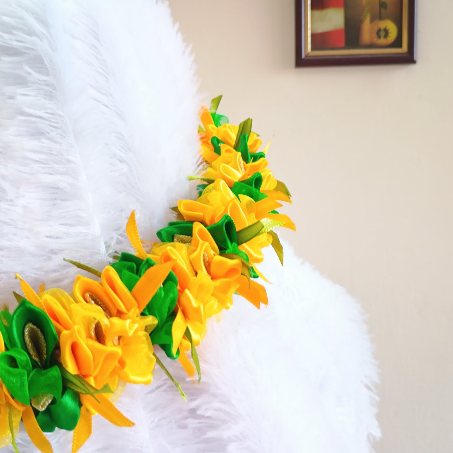 Yellow Handmade Ribbon Garland