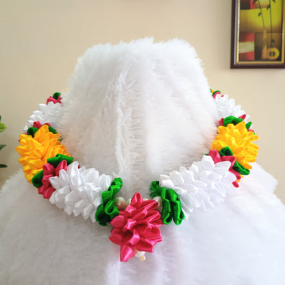 White-Yellow Handmade Ribbon Garland