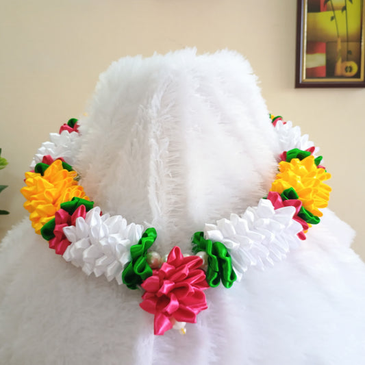 White-Yellow Handmade Ribbon Garland