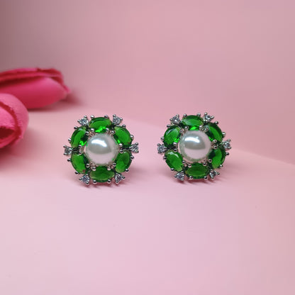 Silver Plated Crystal Studs