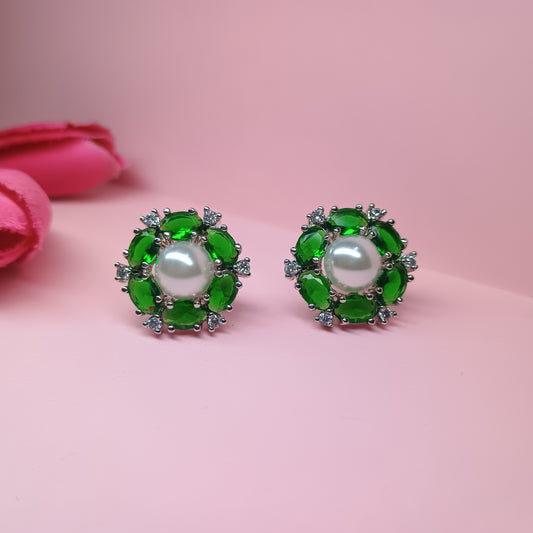 Silver Plated Crystal Studs