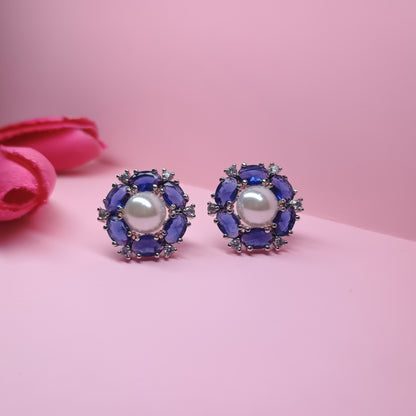 Silver Plated Crystal Studs