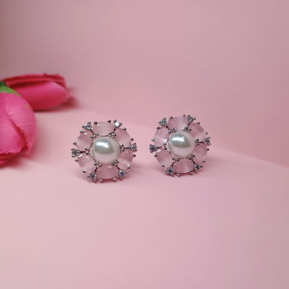 Silver Plated Crystal Studs