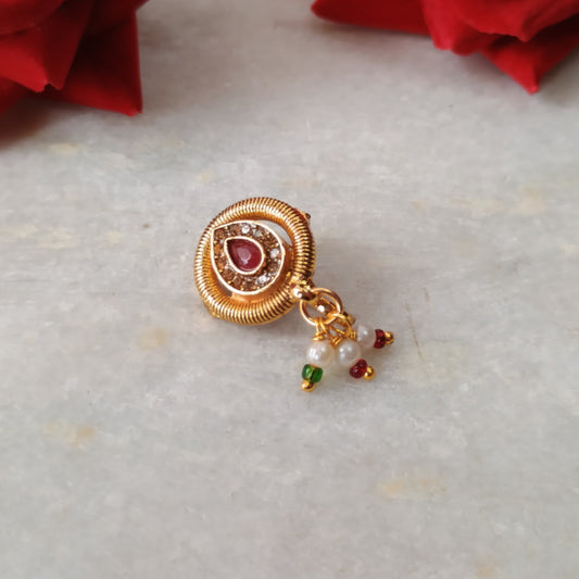 Gold Plated Round Nose Pin