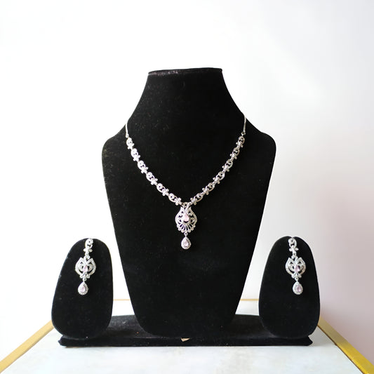 Baby Pink AD Necklace Set