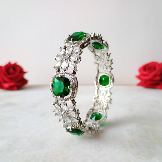 Silver Plated Crystal Kada